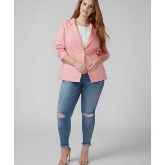 Lane Bryant Jackets & Blazers - Lane Bryant "the bryant blazer" rose pink blush